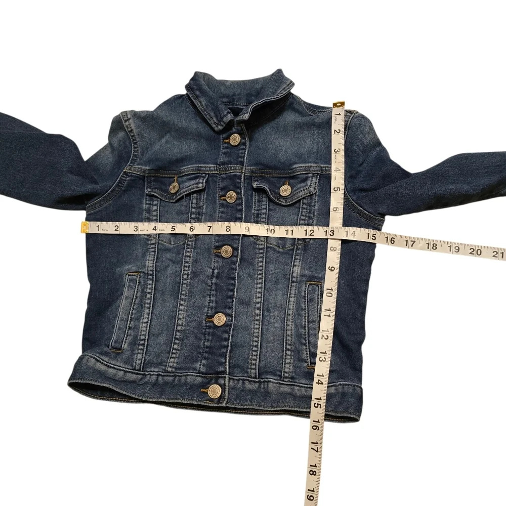 GAP Kids Blue Denim Button Down Jacket Girls L